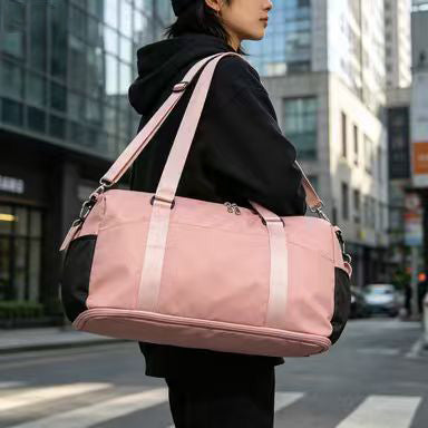 Dark Gray Waterproof Sports Travel Bag | Wet-Dry Separation & Shoe Compartment - Side View - Driulug travel bag supplier