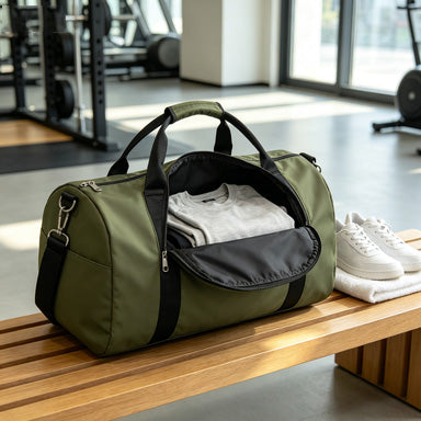 Dark Gray Waterproof Sports Travel Bag | Wet-Dry Separation & Shoe Compartment - Detail Shot - Driulug travel bag supplier