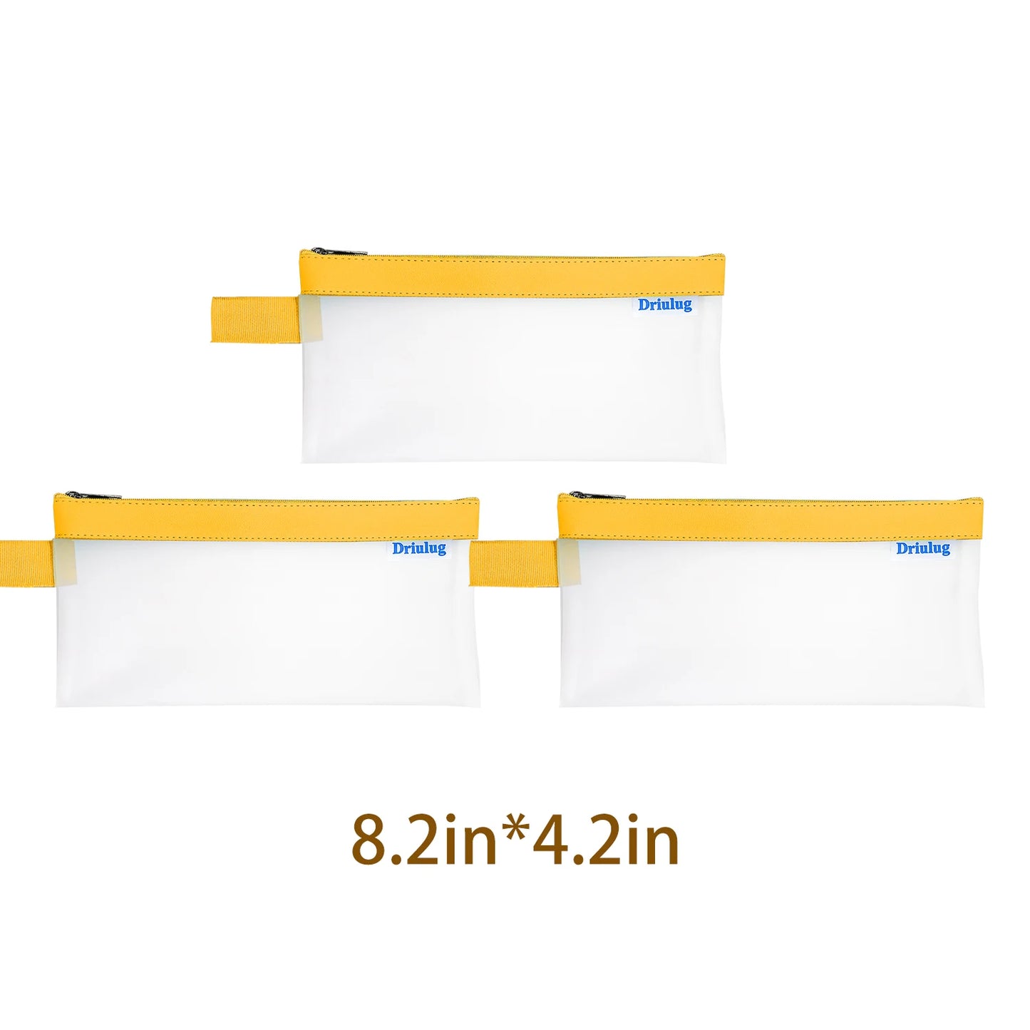 Bulk Pack: Small Minimalist Frosted Waterproof Zipper Storage Pouch (Set of 3 - Single Size) - Main View - Driulug supplier