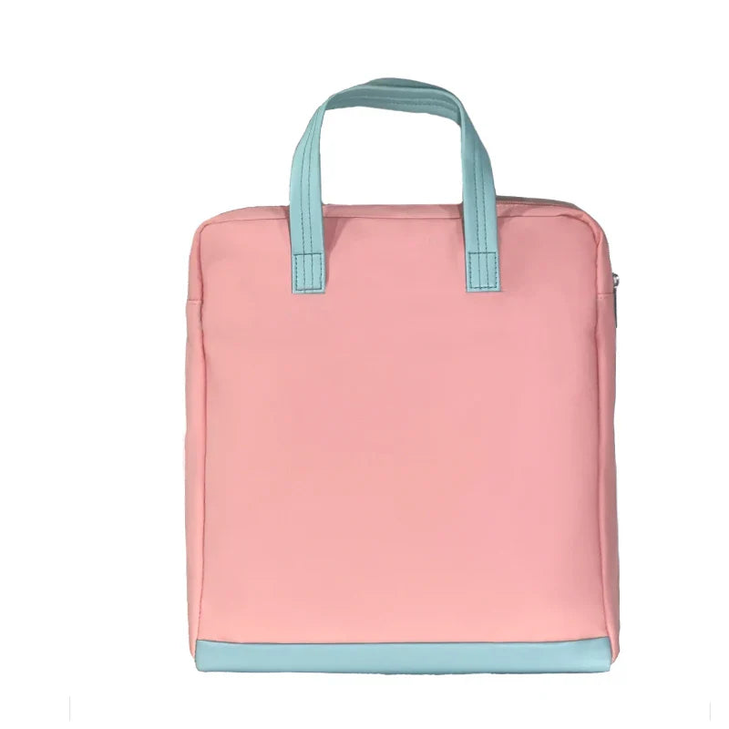 Premium Vertical Laptop Briefcase - Vibrant Pink - Back View - Driulug supplier