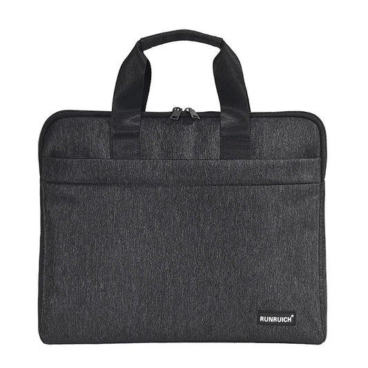Professional Jacquard Oxford Slim Briefcase - Urban Business Laptop Bag — Gray - Main View - Driulug supplier