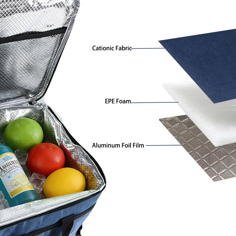 20L Extra Thickened Insulated Picnic Cooler Bag with Shoulder Strap — Black - Usage Scenario - Driulug supplier