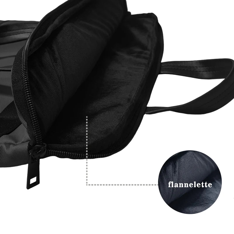 Premium Matte Textured Patchwork Business Briefcase - Professional Laptop Bag — Black - Packaging Detail - Driulug supplier