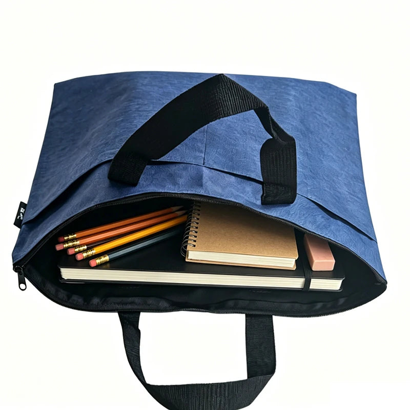 Professional Horizontal Oxford Fabric Briefcase with Front Dual Pockets — Grey - Detail View - Driulug supplier