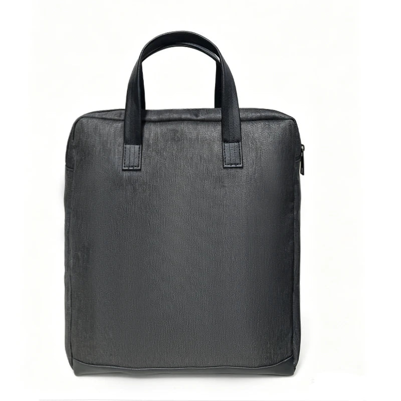 Premium Vertical Laptop Briefcase - Matte Black — Black - Detail View - Driulug supplier