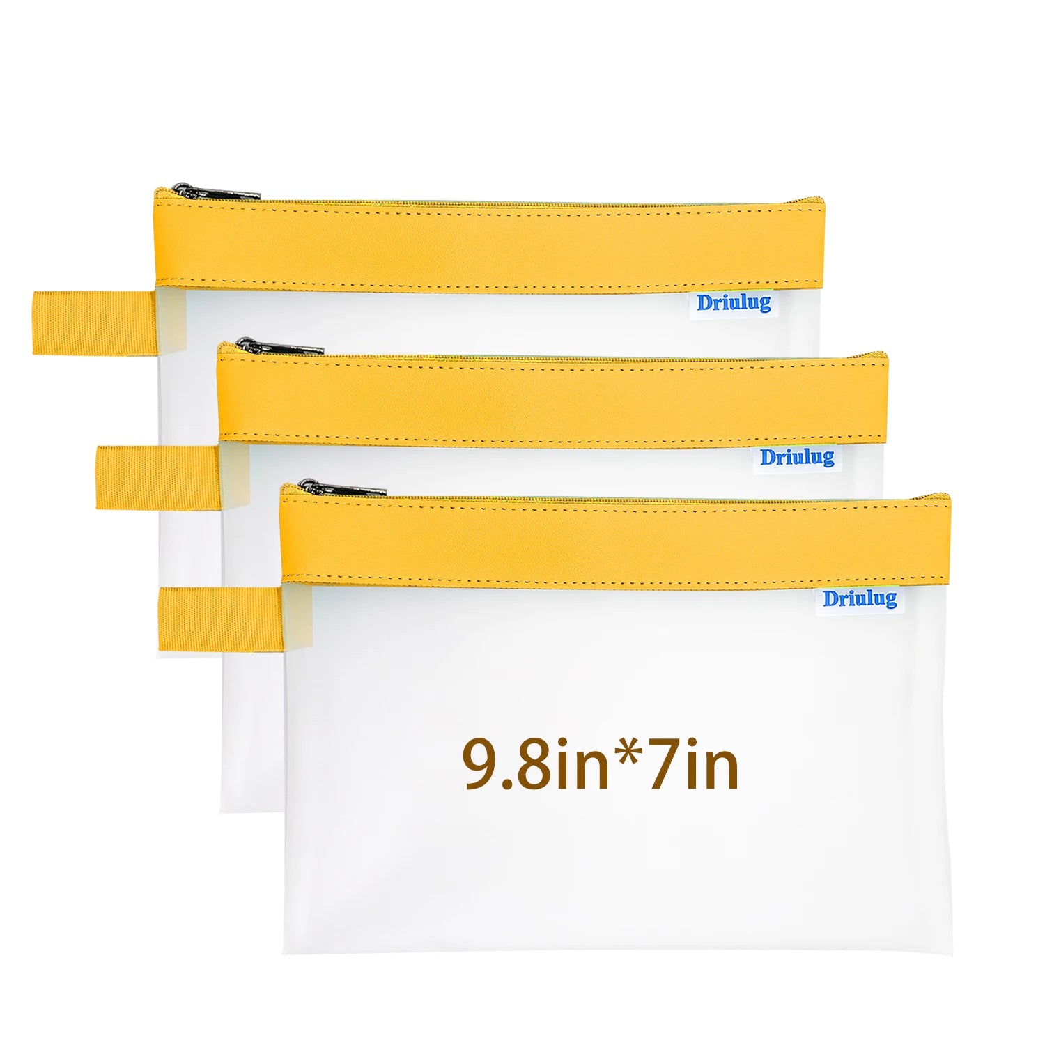 Bulk Pack: Medium Minimalist Frosted Waterproof Zipper Storage Pouch (Set of 3 - Single Size) - Main View - Driulug supplier