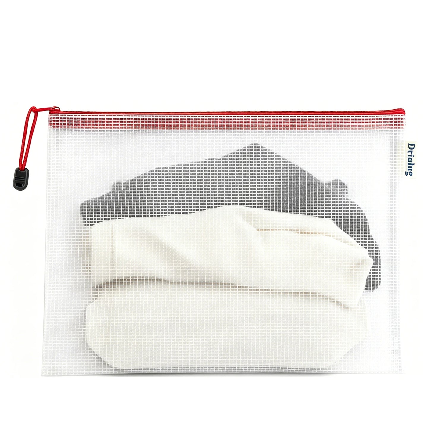 12-Pack Mesh Zipper Bags — A4 Letter Size, Green Color Set, Thickened Waterproof PVC Grid Document Pouches for Home, Travel & Everyday Use - Detail View - Driulug supplier