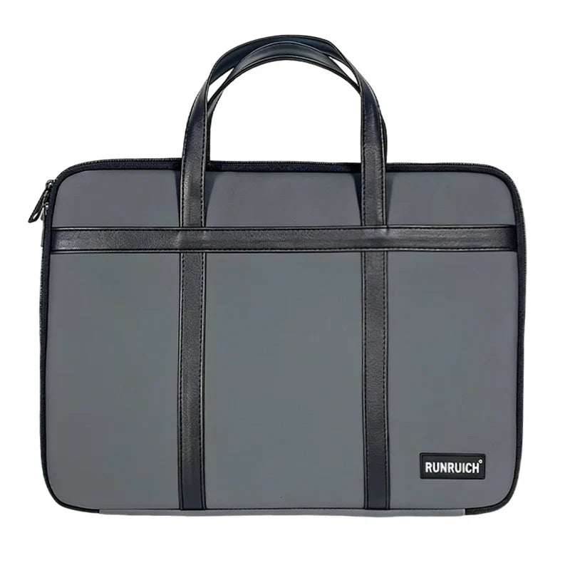 Premium Matte Textured 180-Degree Full-Open Professional Briefcase — Gray - Main View - Driulug supplier