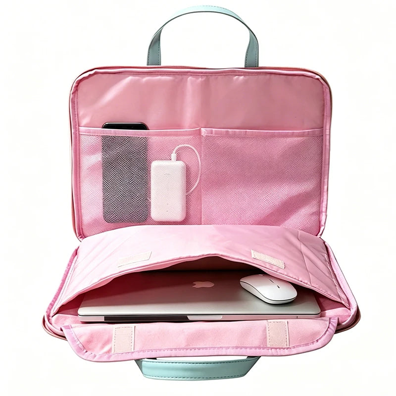 Premium Matte Textured 180-Degree Full-Open Professional Briefcase — Pink - Product Dimensions - Driulug supplier