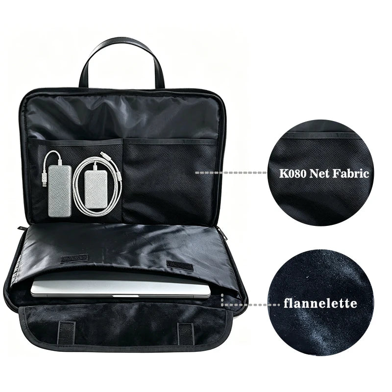 Premium Matte Textured 180-Degree Full-Open Professional Briefcase — Black - Additional Detail View - Driulug supplier