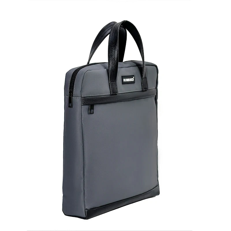 Premium Matte Textured Vertical Laptop Briefcase - Professional Gray - Detail View - Driulug supplier