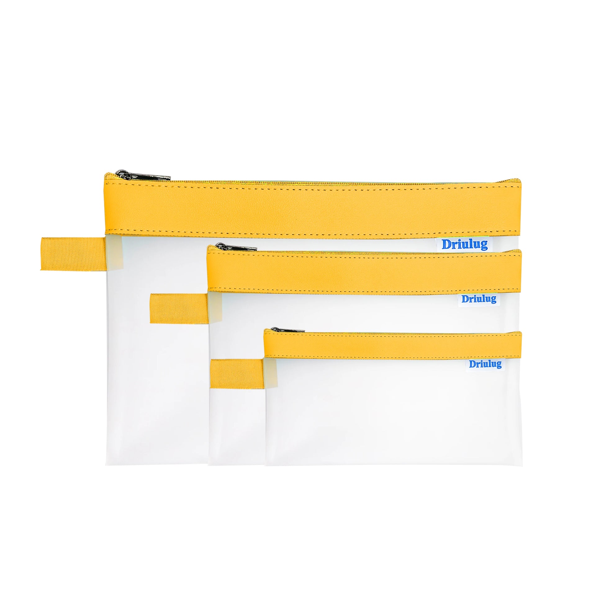 Minimalist Frosted Waterproof Zipper Storage Pouch Set (3-Piece) - Eco-Friendly TPU Organizer - Main View - Driulug supplier