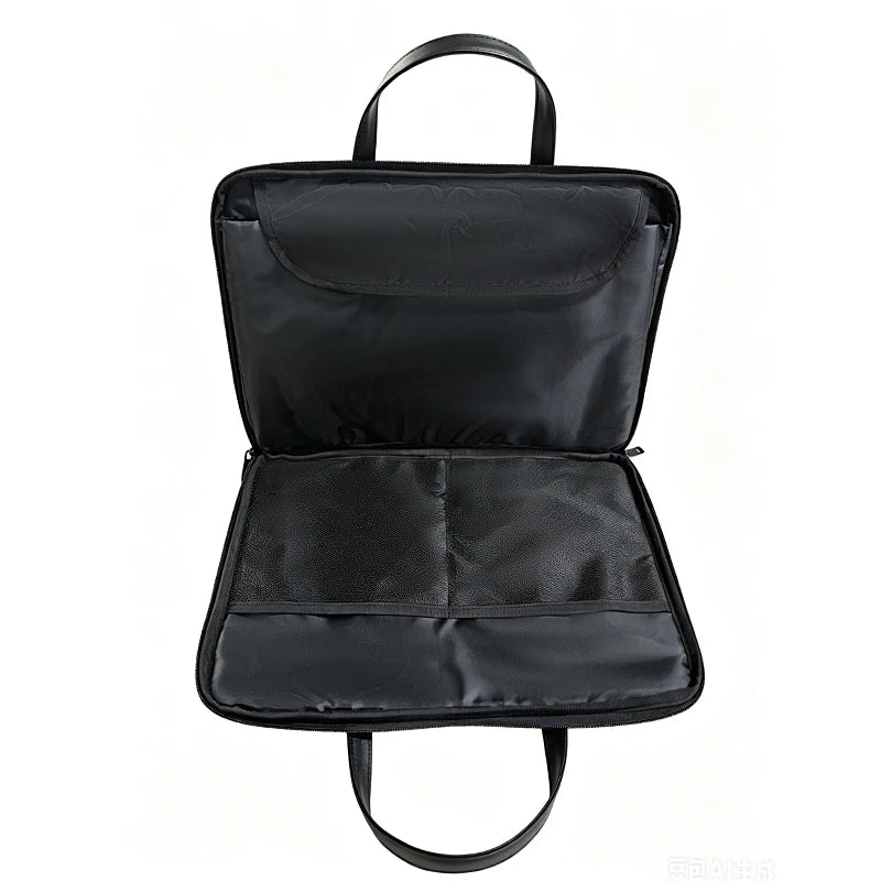 Premium Matte Textured 180-Degree Full-Open Professional Briefcase — Gray - Product Dimensions - Driulug supplier