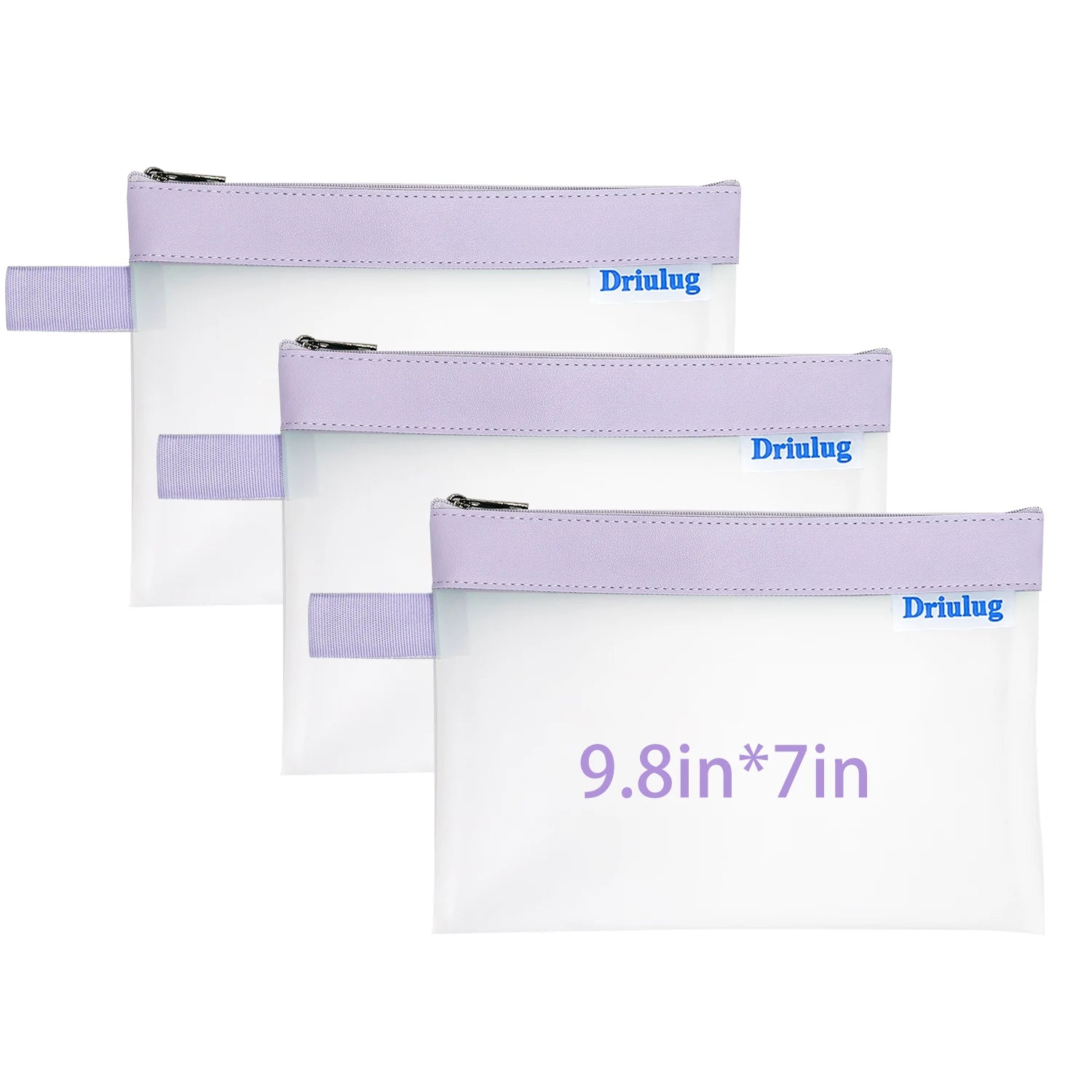 Bulk Pack: Medium Minimalist Frosted Waterproof Zipper Storage Pouch (Set of 3 - Single Size) - Usage Scenario - Driulug supplier