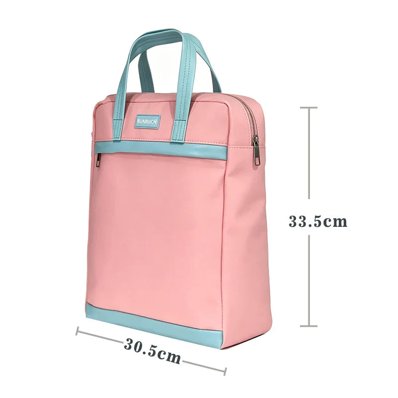 Premium Vertical Laptop Briefcase - Vibrant Pink - Product Dimensions - Driulug supplier