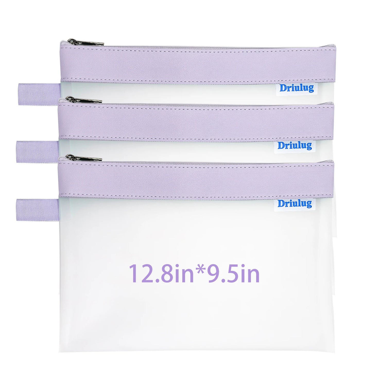 Bulk Pack: Large Minimalist Frosted Waterproof Zipper Storage Pouch (Set of 3 - Single Size) - Usage Scenario - Driulug supplier