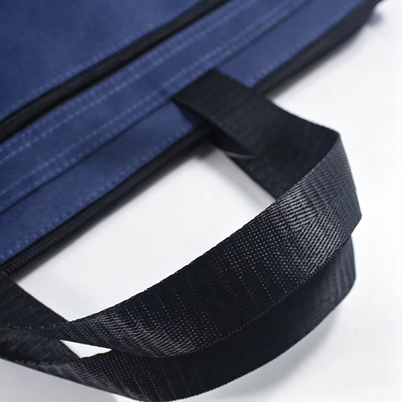 Large Capacity Double-Layer Oxford Fabric Professional Briefcase — Black - Side View - Driulug supplier