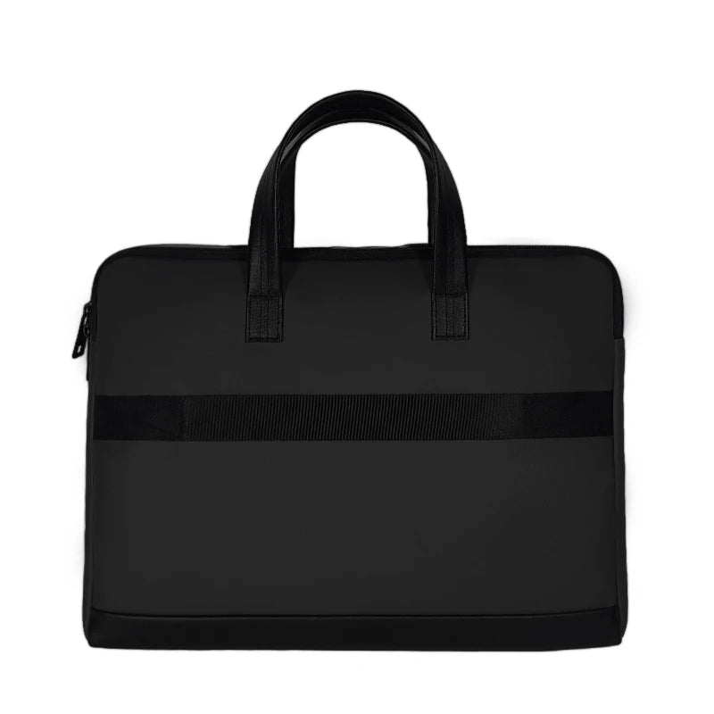 Premium Matte Textured Patchwork Business Briefcase - Professional Laptop Bag — Black - Usage Scenario - Driulug supplier