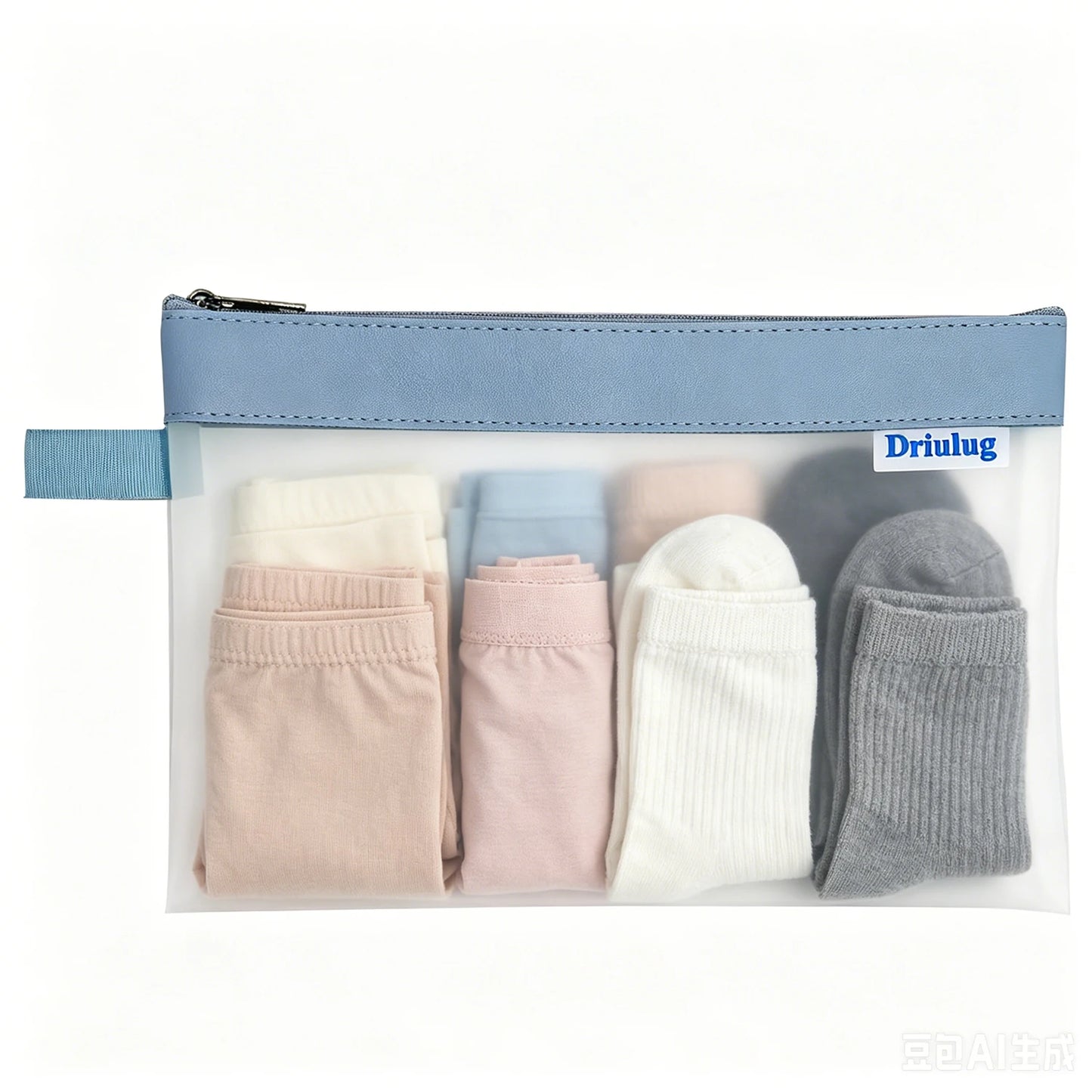 Minimalist Green Frosted Waterproof Zipper Storage Pouch Set (3-Piece) - Eco-Friendly TPU Organizer - Detail View - Driulug supplier