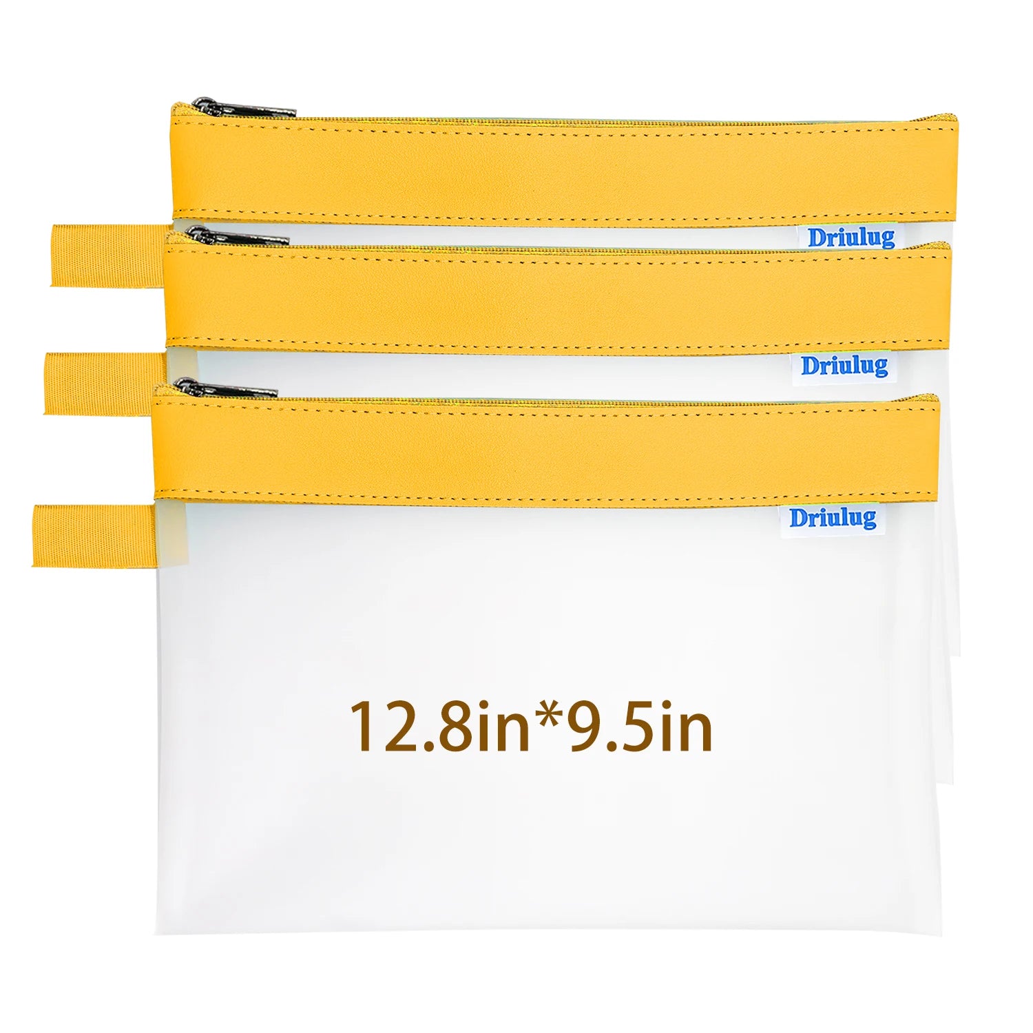 Bulk Pack: Large Minimalist Frosted Waterproof Zipper Storage Pouch (Set of 3 - Single Size) - Main View - Driulug supplier