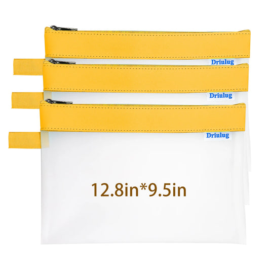 Bulk Pack: Large Minimalist Frosted Waterproof Zipper Storage Pouch (Set of 3 - Single Size) - Main View - Driulug supplier