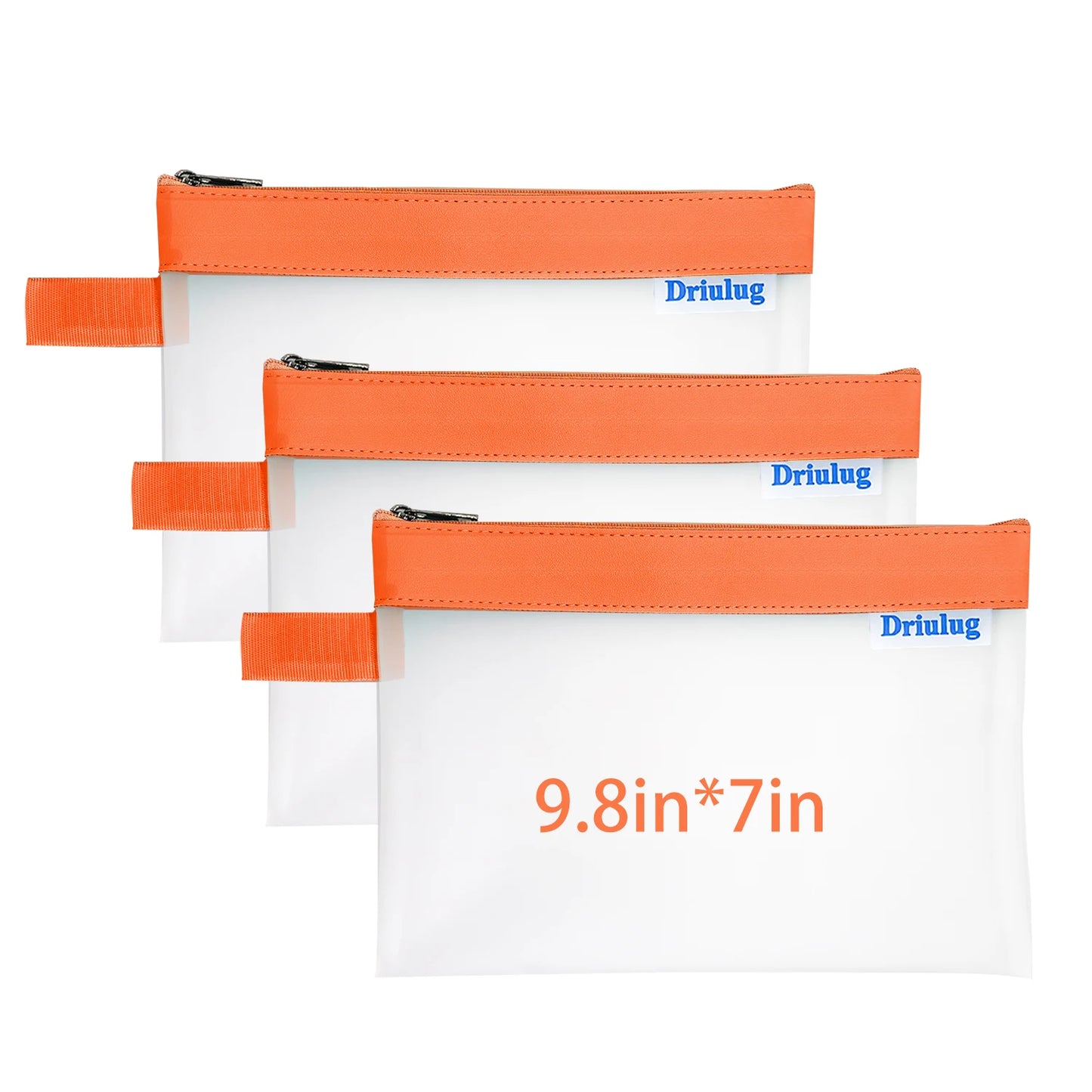 Bulk Pack: Medium Minimalist Frosted Waterproof Zipper Storage Pouch (Set of 3 - Single Size) - Detail View - Driulug supplier