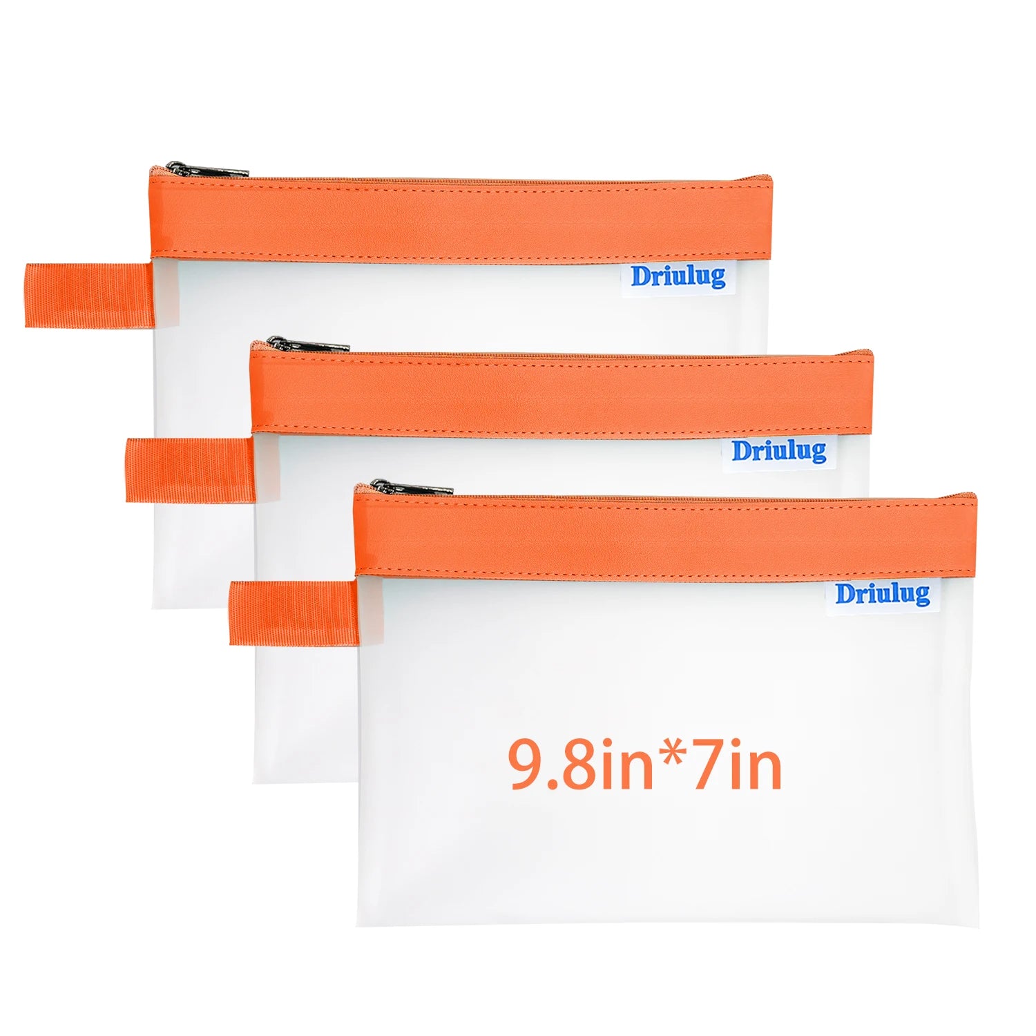 Bulk Pack: Medium Minimalist Frosted Waterproof Zipper Storage Pouch (Set of 3 - Single Size) - Detail View - Driulug supplier