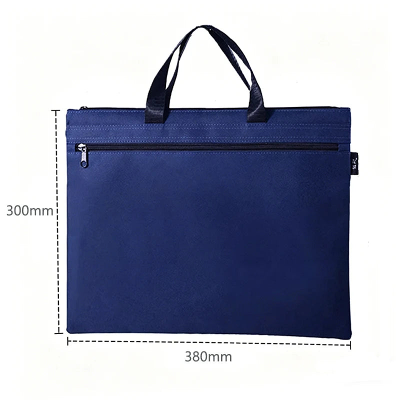 Large Capacity Double-Layer Oxford Fabric Professional Briefcase — Black - Detail View - Driulug supplier