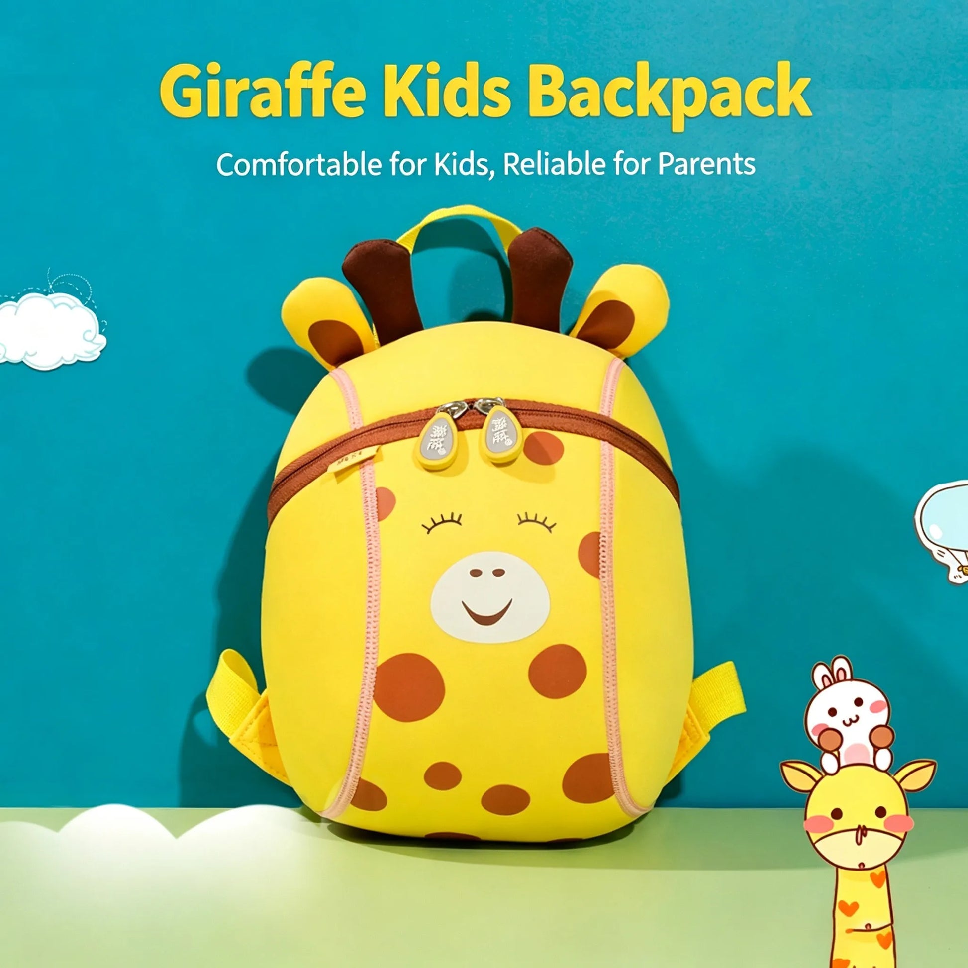Cute Giraffe Kids Backpack Large — 3D Ne — Detail View 7 — Driulug Supplier