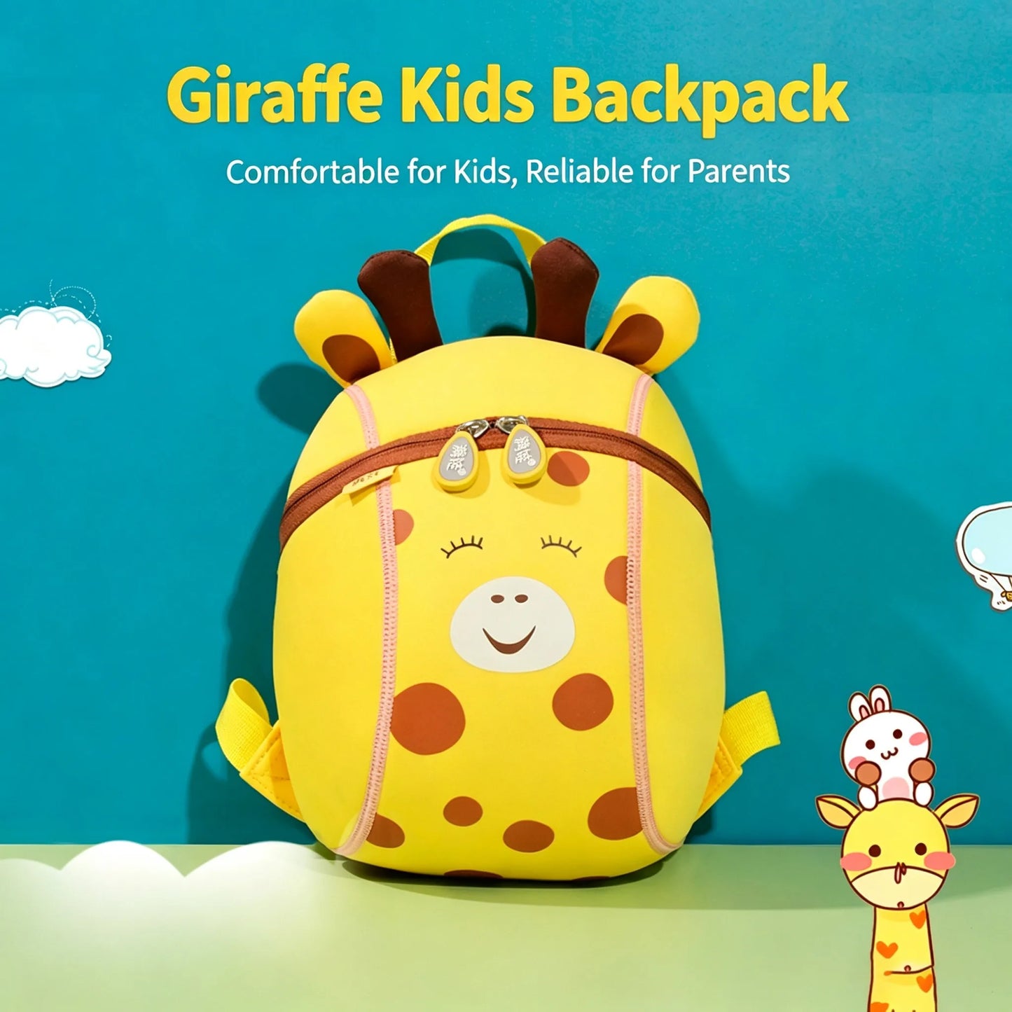 Cute Giraffe Kids Backpack Small — 3D Ne — Detail View 7 — Driulug Supplier
