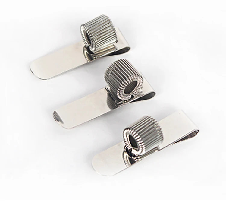 Classic Metal Vertical Pen Holder with Hook-Style Fixed Spring Loop - Detail View - Driulug supplier