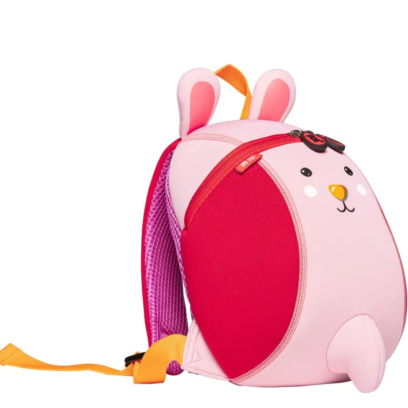 Cute Bunny Kids Backpack — 3D Neoprene C — Features Detail — Driulug Kids School Bag