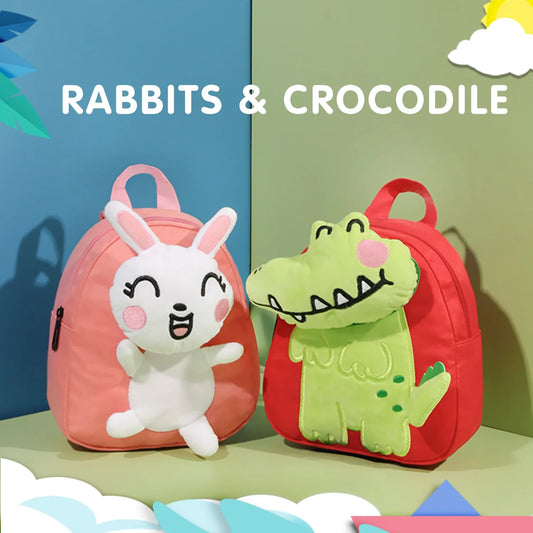 Cute 3D Plush Rabbit Kids Backpack — Tod — Main View Front — Driulug Kids Backpack Supplier