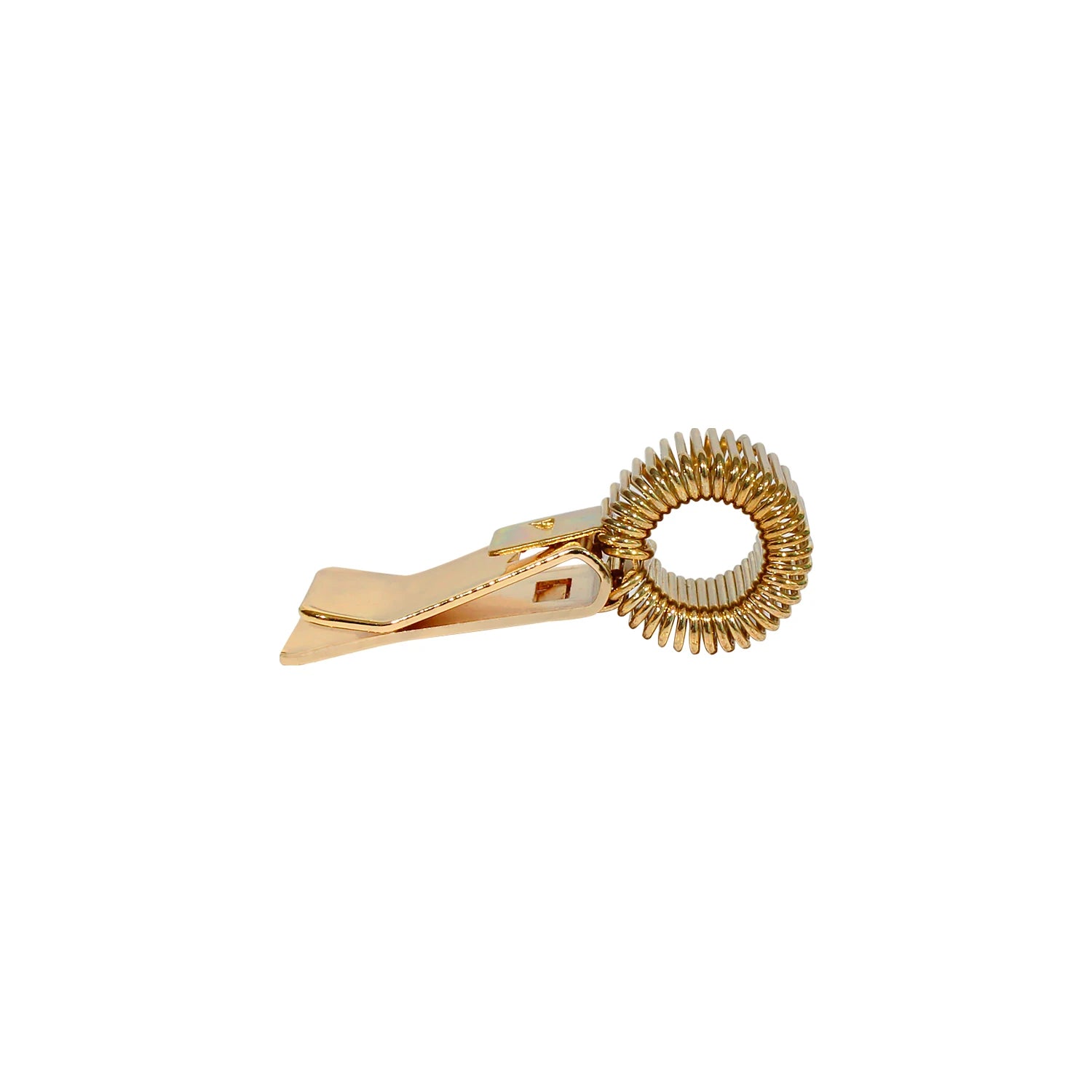 Classic Metal N1-Style Pen Holder with Fixed Spring Loop - Premium Gold & Color Series - Side View - Driulug supplier
