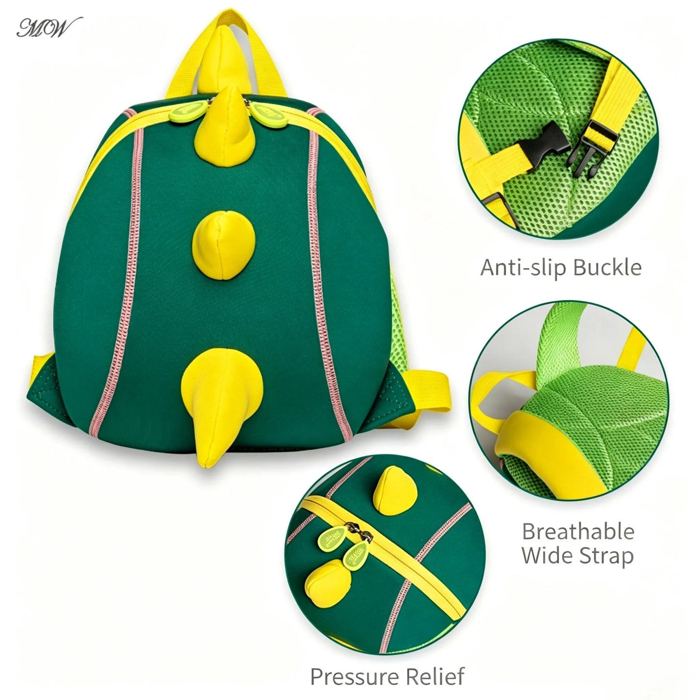 Dino Backpack Worn by Toddler