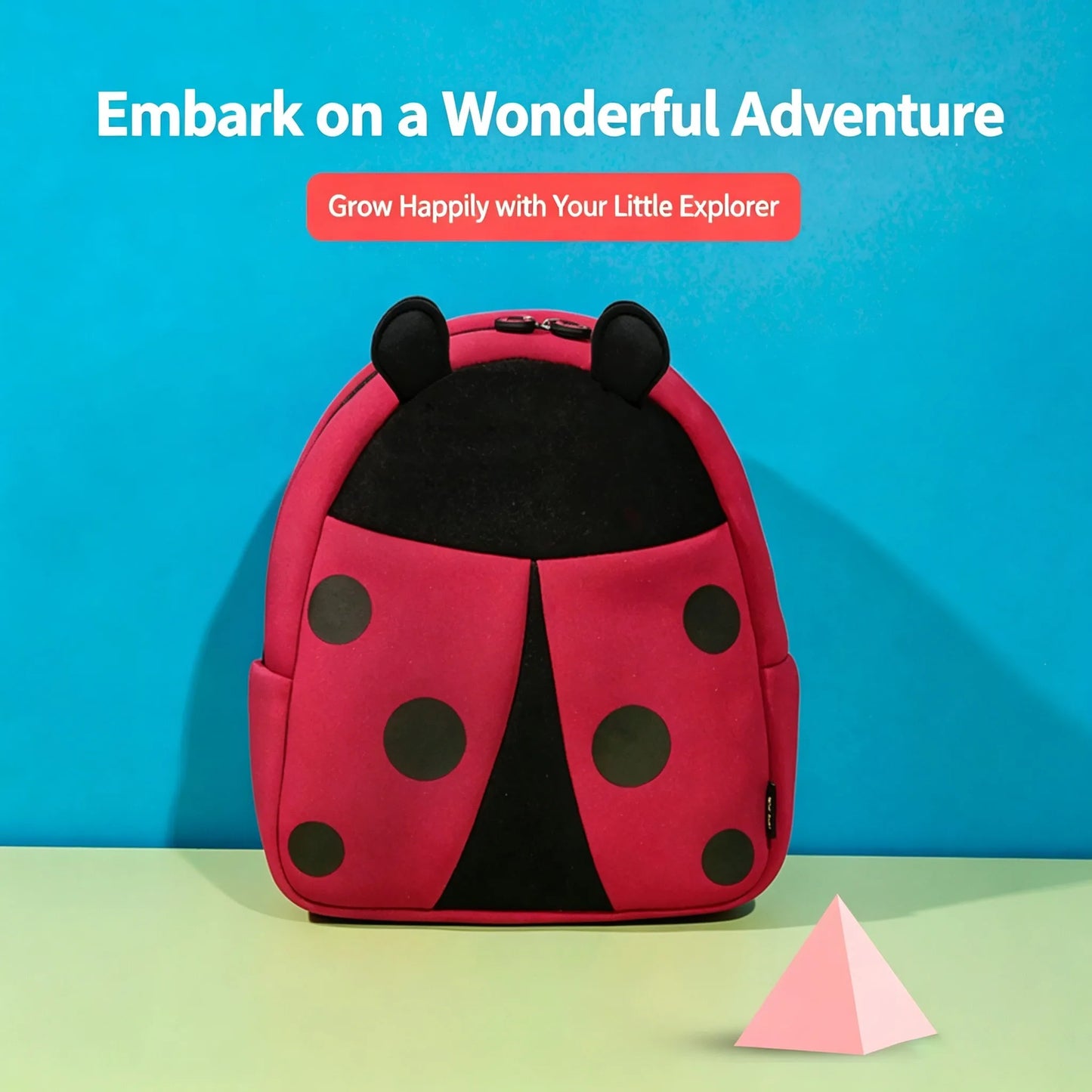 Cute Ladybug Kids Backpack — 3D Neoprene — Detail View 7 — Driulug Supplier
