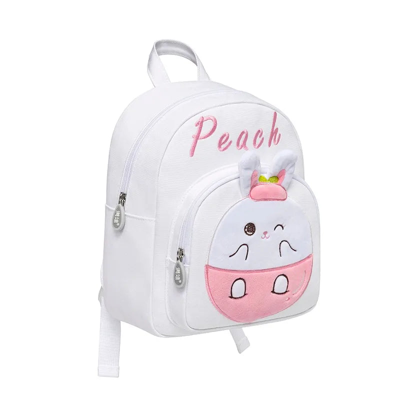 Cute Peach Bunny Kids Backpack — Fruit E — Detail View 6 — Driulug Supplier