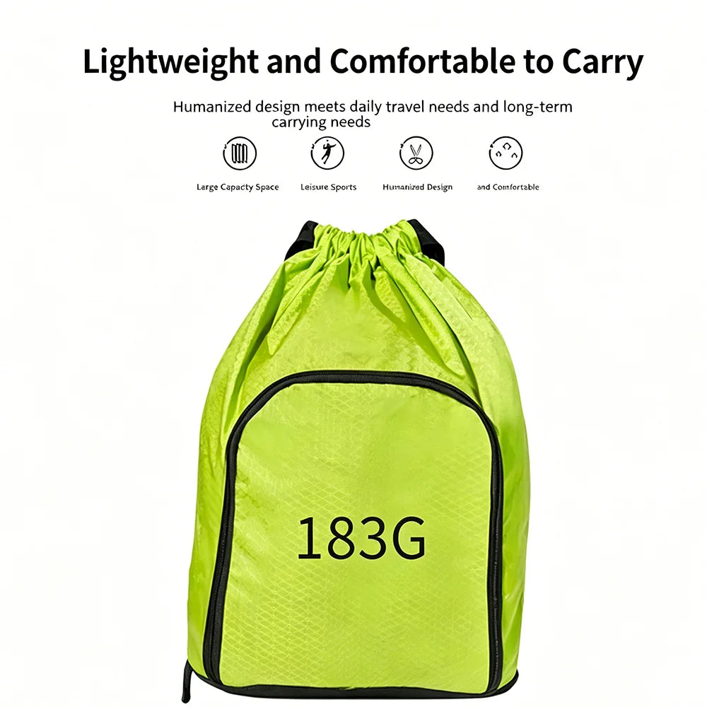 Mint Green Drawstring Backpack