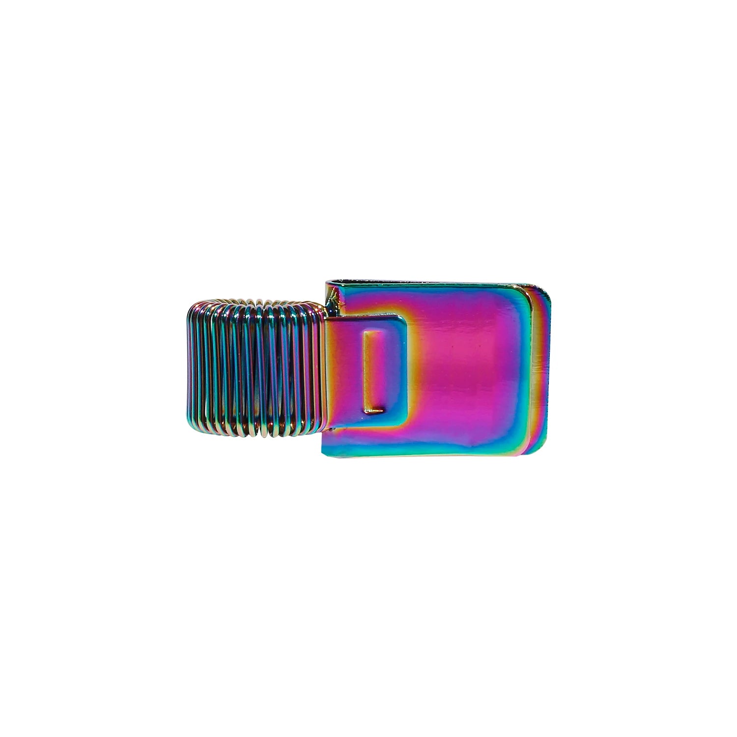 Classic Metal N1-Style Pen Holder - Vibrant Rainbow Series - Side View - Driulug supplier