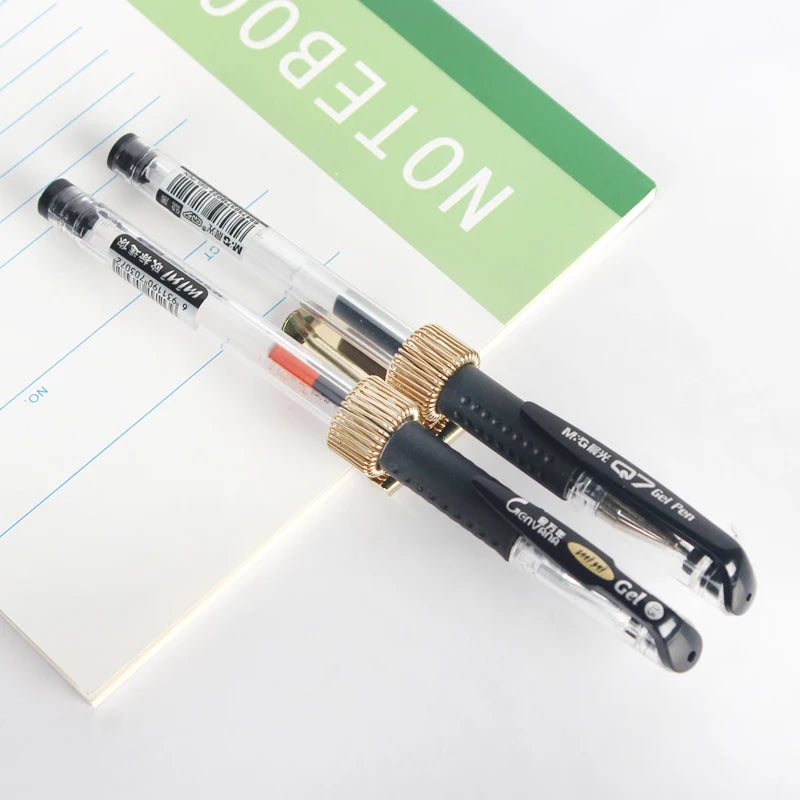 Colorful 2-Hole Hook-Style Pen Holder with Fixed Spring Loops - Back View - Driulug supplier