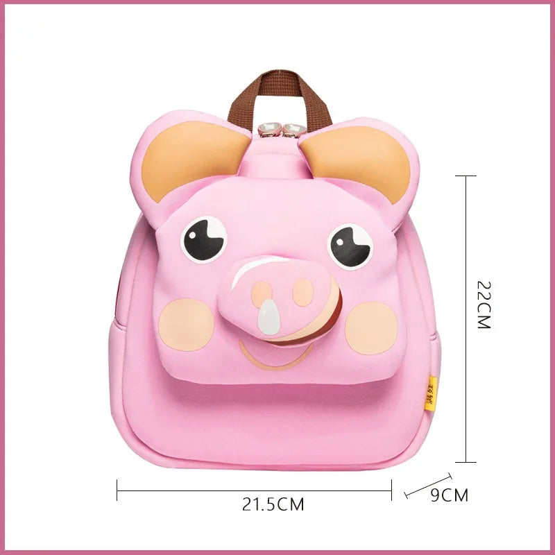 Cute Pig Backpack Dimensions 21.5×9×22 cm
