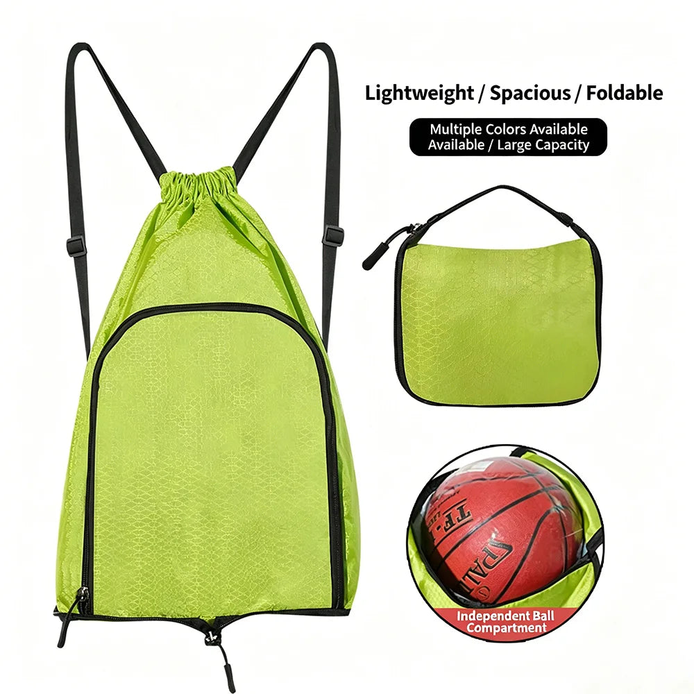 Mint Green Drawstring Backpack