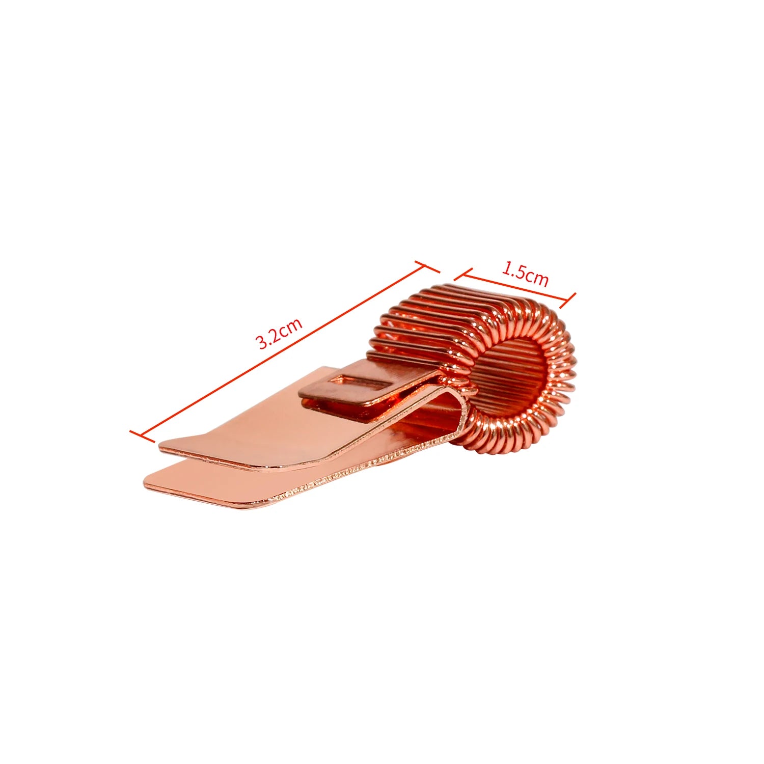 Classic Metal N1-Style Pen Holder with Fixed Spring Loop - Elegant Rose Gold - Detail View - Driulug supplier