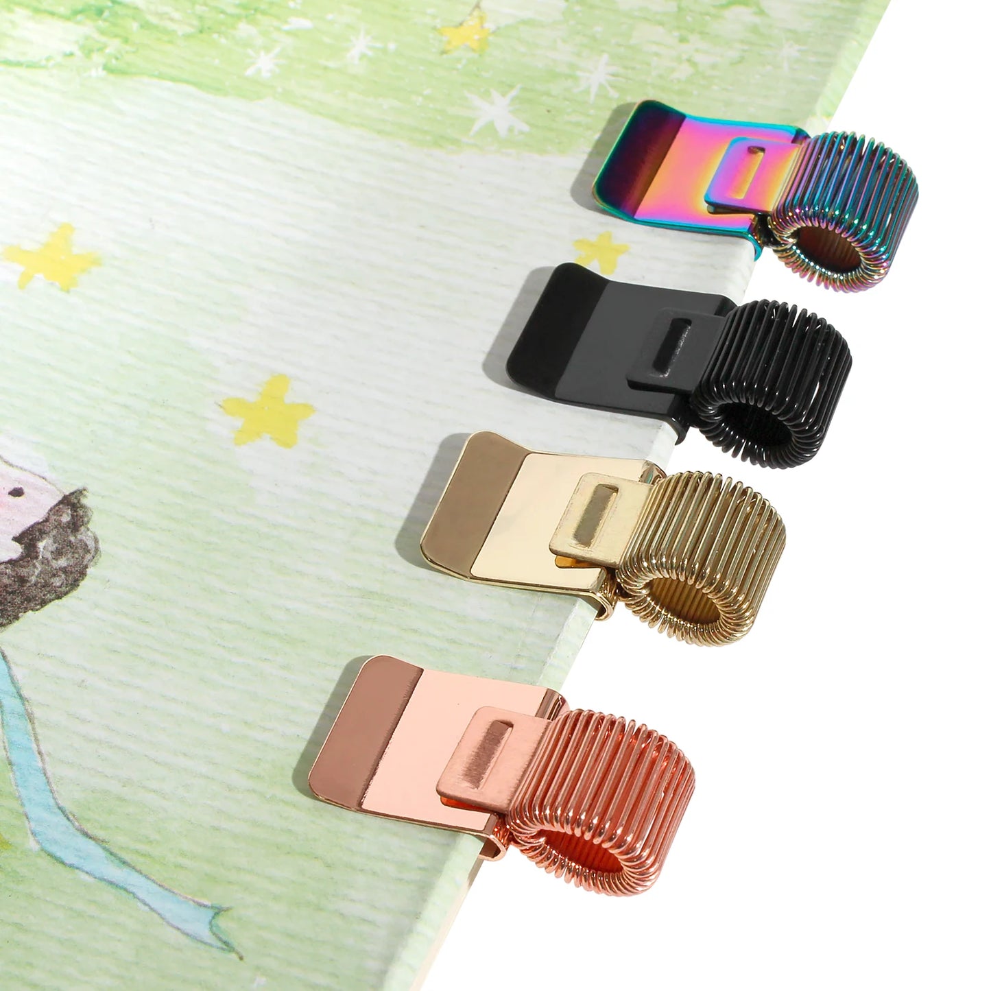 Classic Metal N1-Style Pen Holder with Fixed Spring Loop - Premium Gold & Color Series - Usage Scenario - Driulug supplier