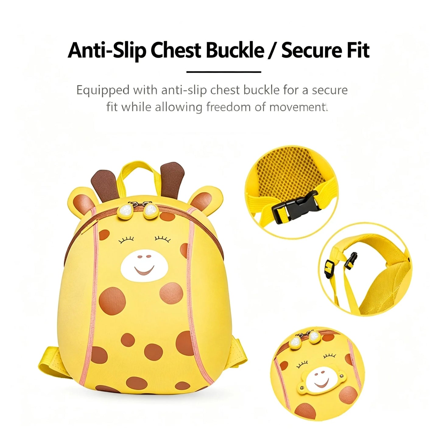 Cute Giraffe Kids Backpack Large — 3D Ne — Detail View 10 — Driulug Supplier