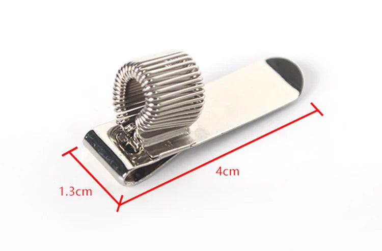 Classic Metal Vertical Pen Holder with Hook-Style Fixed Spring Loop - Side View - Driulug supplier