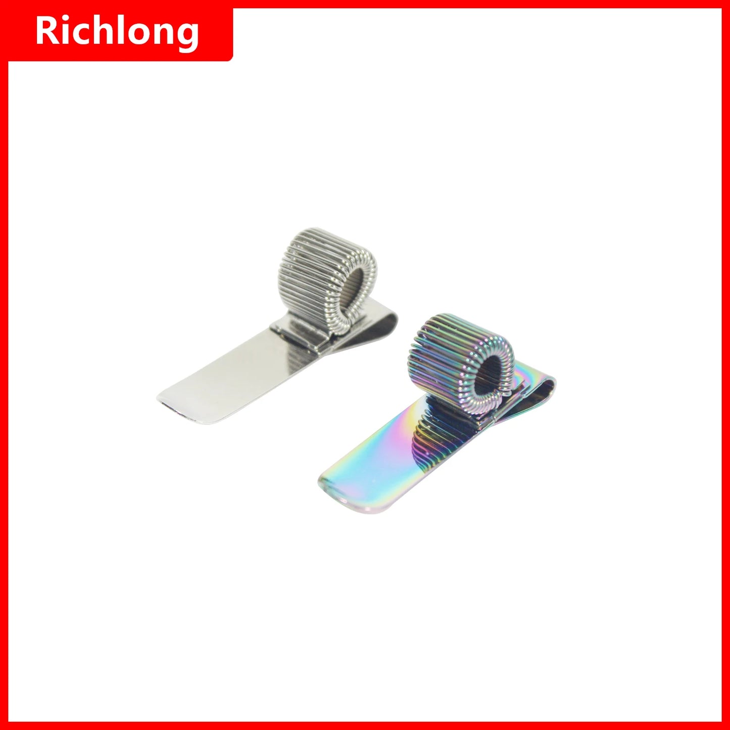 Classic Metal Hook-Style Pen Holder with Horizontal Fixed Spring Loop - Side View - Driulug supplier