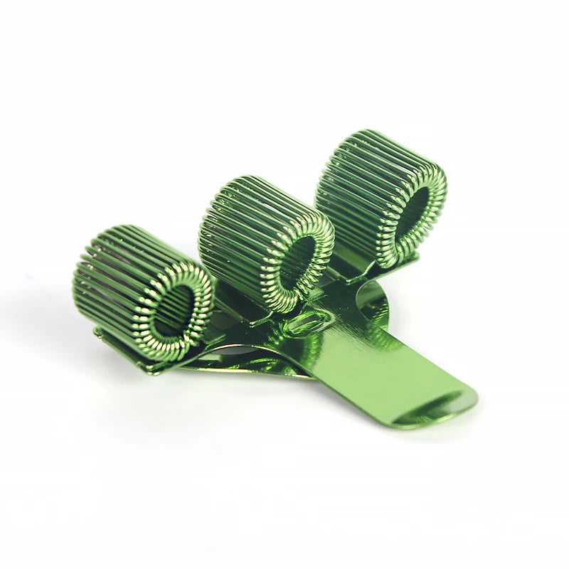 Colorful 3-Hole Hook-Style Pen Holder with Fixed Spring Loops - Close-up View - Driulug supplier
