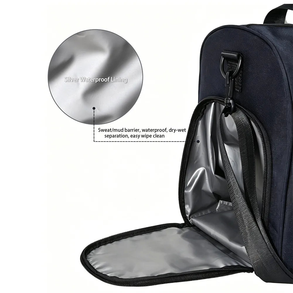 Waterproof Sports Duffel Bag with Shoe Compartment — 35L Wet-Dry Separation Gym Travel Bag - Detail View 9 - Driulug supplier