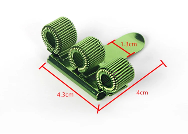 Colorful 3-Hole Hook-Style Pen Holder with Fixed Spring Loops - Side View - Driulug supplier